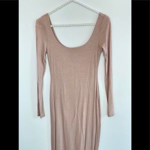 Naked wardrobe below knee dress